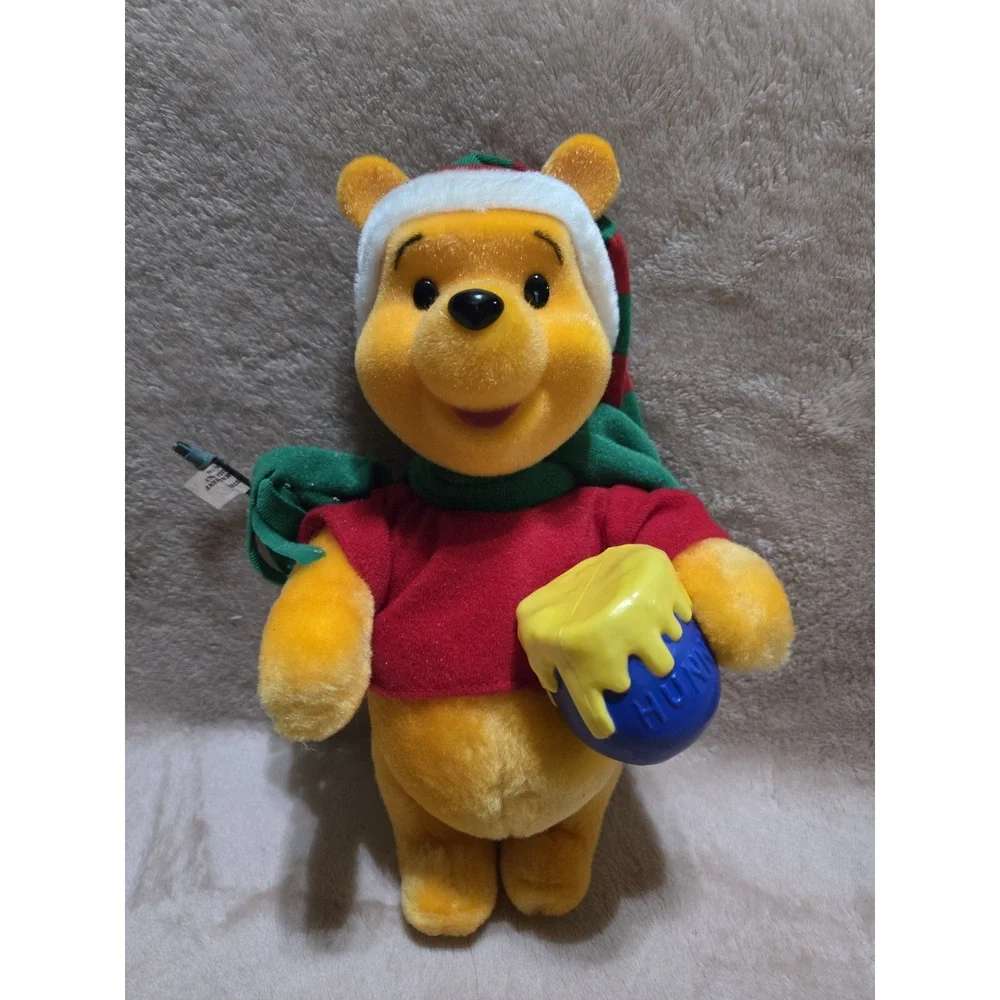 VTG Animated‎ Winnie the Pooh Tigger Christmas Ornament Santa's Best EZ Light